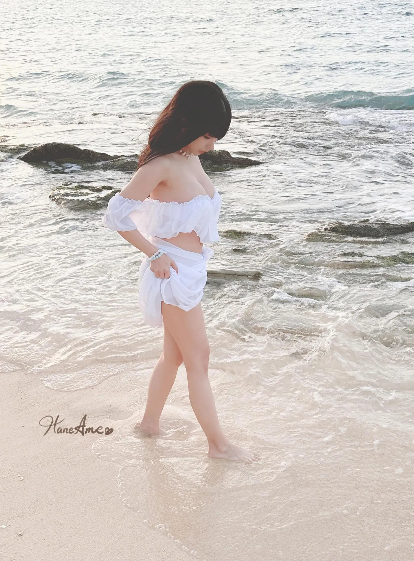 雨波_HaneAme – NO.191 2023年05月新品订阅4套视频-Original White Sand Love In Okinawa [43P]插图9